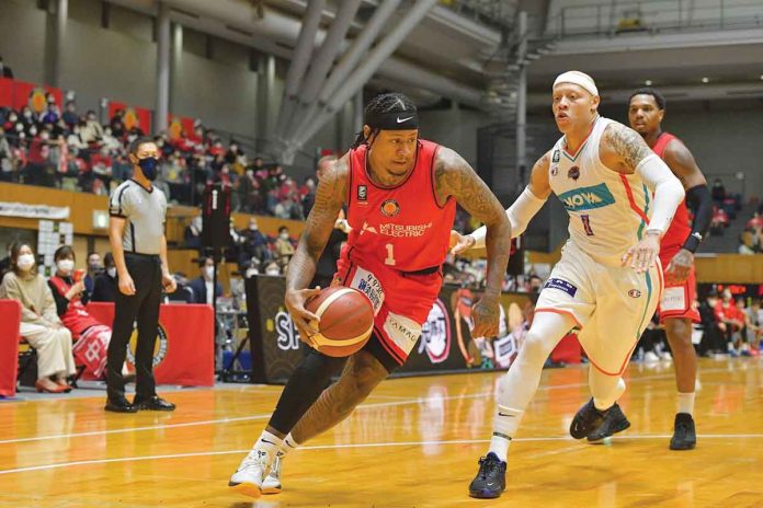 Bobby Ray Parks Jr. has a solid outing in the 2021-2022 Japan B.League. PHOTO COURTESY OF JAPAN B.LEAGUE