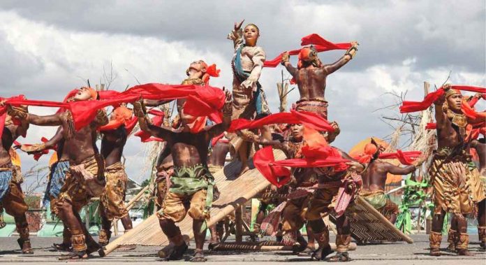 HALA BIRA! Today, Jan. 14, starts the pandemic-restrained celebration of the Dinagyang Festival, 2022. The opening salvo starts at 4 p.m. But there will be no tribes dancing on the streets due to the coronavirus disease 2019 pandemic. Instead, a motorcade of drum-beating Dinagyang warriors on seven huge cargo trucks would be going around the city. Photo shows Dinagyang tribe rehearing. PHOTO FROM THE ILOILO DINAGYANG FACEBOOK PAGE