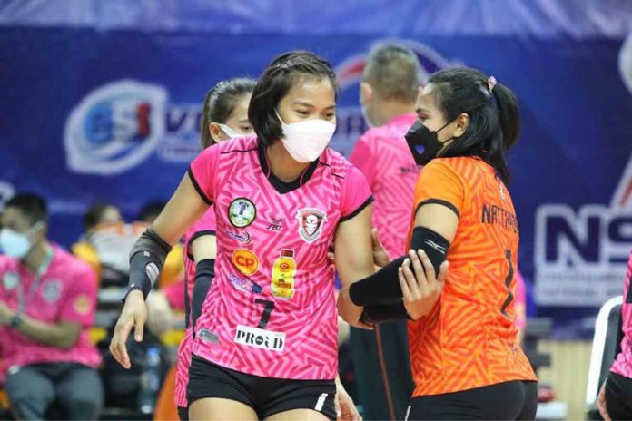 Mylene Paat continues her fine play for Nakhon Ratchasima in the 2021-2022 Volleyball Thailand League. SMNI VOLLEYBALL PHOTO