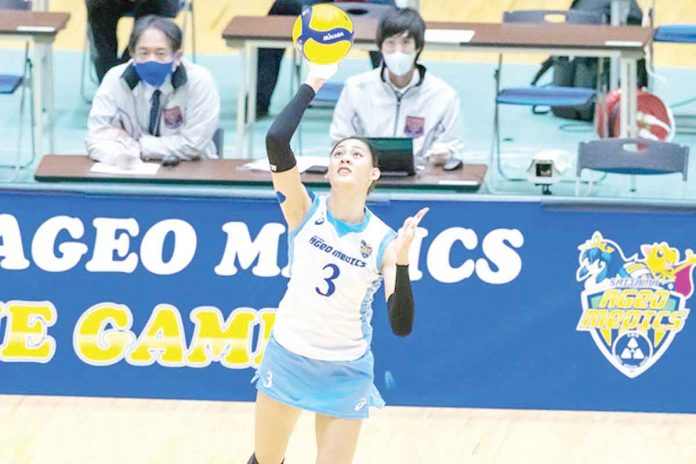 Jaja Santiago. PHOTO COURTESY OF JAPAN V.LEAGUE