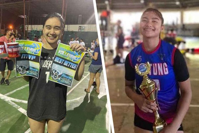 Katherine Shaine Cortez of Chery Tiggo Thunderbolts and Ana Hermosura of Toby’s Sports-Bacolod. CONTRIBUTED PHOTOS