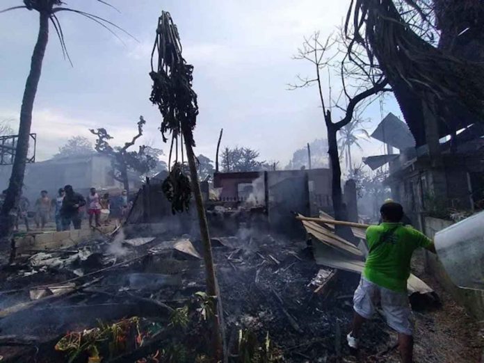 The fire destroyed 14 residential houses made of concrete and light materials. PHOTO BFRAV/Leonard Tirol