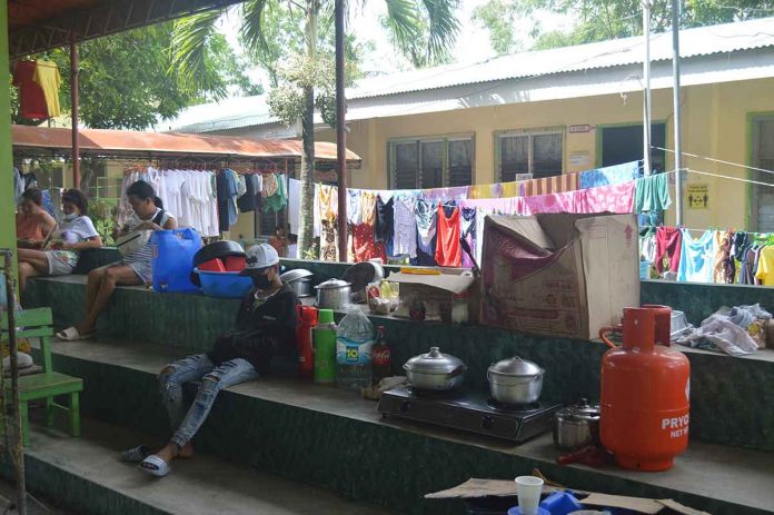 Mandurriao Elementary School in Iloilo City has been transformed into a temporary shelter for people displaced by the fire that struck Zone 1, Barangay Old Airport, Mandurriao district on March 11, 2022.