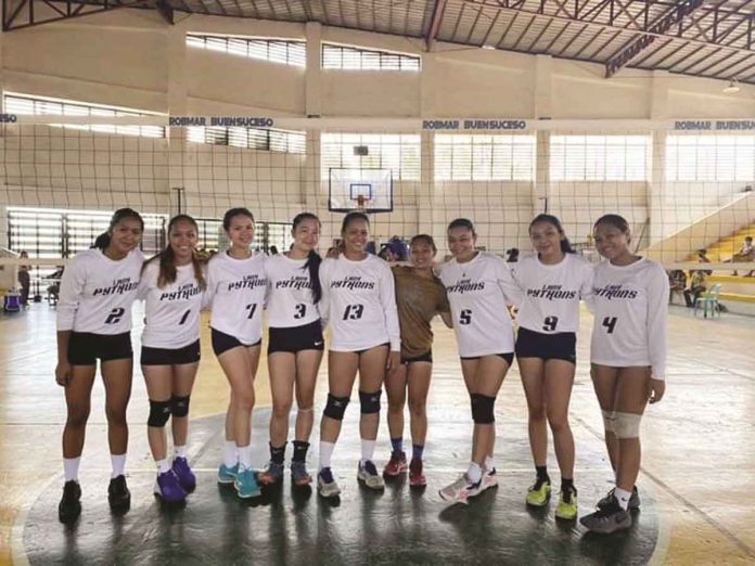 Lady Pythons were hailed as women’s division champions in the Gametime Invitational Volleyball League. PHOTO COURTESY OF GAMETIME