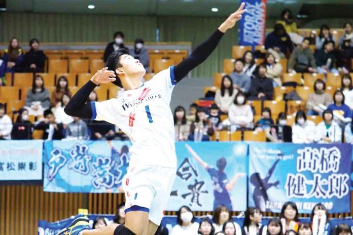 Bryan Bagunas waxed hot for 42 points in Oita Miyoshi Weisse Adler's win over VC Nagano. V.LEAGUE PHOTO