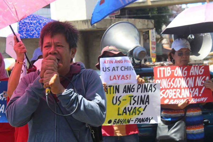 Secretary general Elmer Forro of Bayan Panay speaks at a rally on June 12, 2019. Photo courtesy of Rappler.