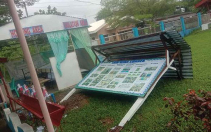 Tropical Depression “Agaton” wrecked a portion of Lipata Integrated School in the municipality of Barotac Viejo, Iloilo. So many more schools in Western Visayas reported having been damaged, too. PNA PHOTO COURTESY OF DEPED WESTERN VISAYAS