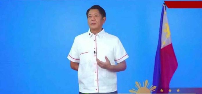 Former senator Ferdinand “Bongbong” Marcos Jr. addresses the nation. “Kahit hindi pa tapos nga ang pagbilang, hindi makapag-antay ang aking pasasalamat sa inyong lahat — ang aking pasasalamat sa lahat ng tumulong,” he says. SCREENGRAB FROM BONGBONG MARCOS FACEBOOK PAGE