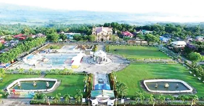 An aerial shot of the public plaza of Lambunao, Iloilo. PNA PHOTO