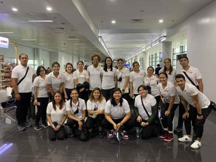 Members of the Petro Gazz Angels squad has arrived in Iloilo City on late Sunday evening for their exhibition game against PLDT High Speed Hitters on Monday at Barotac Nuevo, Iloilo. Photo from Petro Gazz Facebook page.