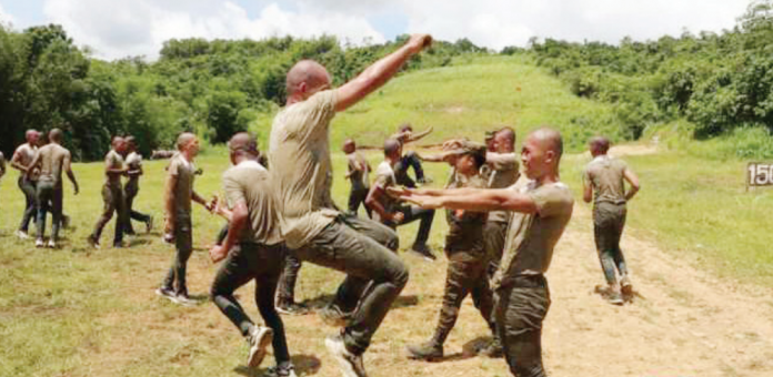 Aspiring to become Philippine Army soldiers, these young men train at Camp General Macario Peralta Jr. in Jamindan, Capiz. PHOTO FROM 3ID