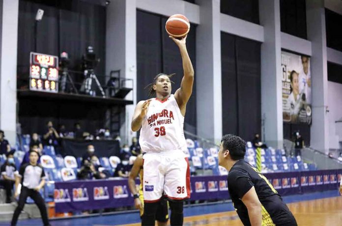 The 6-foot-7 Joe Devance started his PBA career as the No.1 overall pick by Welcoat Dragons (now Rain or Shine Elasto Painters). PBA PHOTO