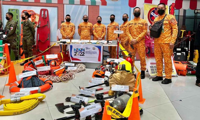 This static display of disaster equipment and information, education and communication materials a t a mall in Iloilo City showcases the emergency response capability of various stakeholders in Western Visayas. PHOTO FROM KAGAWARAN NG TANGGULANG SIBIL VI FB