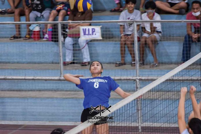 Bacolod Tay Tung High School Thunderbolts 14-Under team’s Cheska Rizelle Penol loads up for an attack during the 1st VANI Developmental Volleyball League 14-Under Girls in Silay City, Negros Occidental. PHOTO COURTESY OF HARRIS JORDAN BITALAC