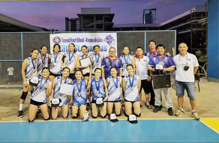 Bacolod Tay Tung High School Thunderbolts captures the 18-Under title in the 13th St. Ignatius Volleyball Cup in Cebu City. PHOTO COURTESY OF JOSE MONTALBO