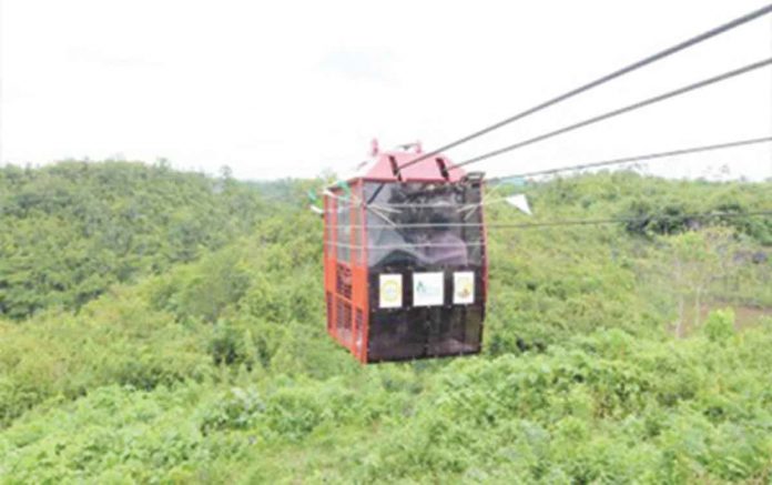 The Tagukon Agricultural Tramline Project in Kabankalan City, Negros Occidental was inaugurated on July 21, 2022. The P2-million hauling facility can carry up to 350 kilos of agriculture goods between two stations. PHOTO COURTESY OF PIO NEGROS OCCIDENTAL