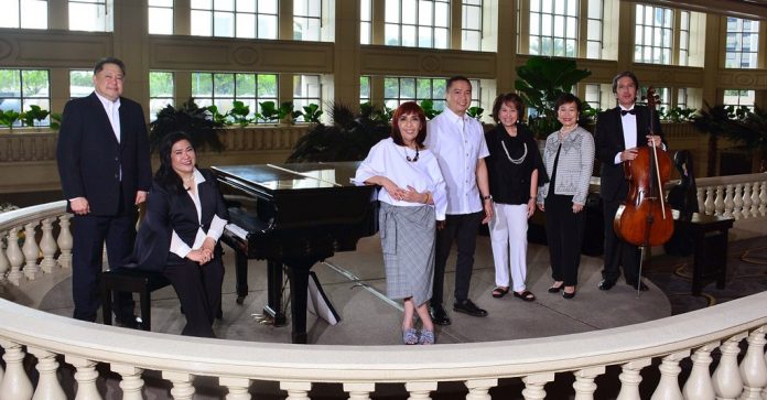 Bringing music and people together. My City, My SM, My Music project partners will celebrate the joys of Philippine performing arts in communities around the SM malls. From left: World Championships of Performing Arts (WCOPA) Team Philippines Country Director Gerry Mercado and Creative Director Annie Mercado, SM‘s Millie Dizon, the Philippine Star Executive Vice President Lucien C. Dy Tioco, Metropolitan Museum of Manila President Tina Colayco, Filipino Heritage Festival Inc. (FHFI) President Armita Rufino and National Music Competitions for Young Artists (NAMCYA) President Dr. Renato Lucas. This photo was taken at the Upper Lobby of The Manila Peninsula.