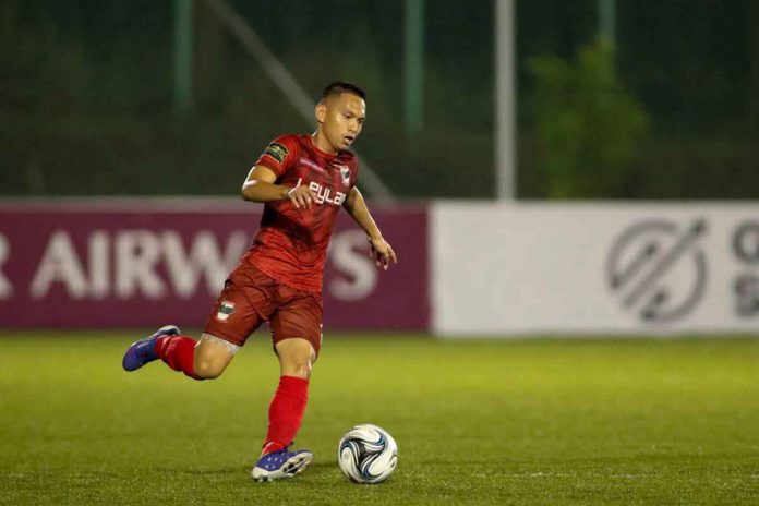 JB Borlongan provided the last-minute goal in Dynamic Herb-Cebu’s 1-1 draw with defending champions United City Football Club. PFL PHOTO