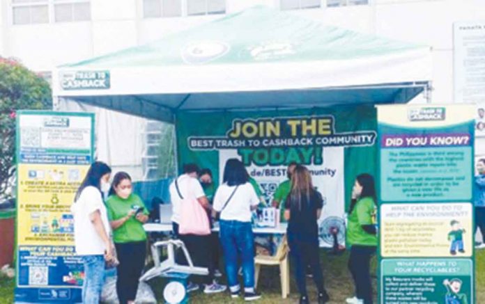 The Trash to Cashback Program booth at the Bacolod City Government Center grounds on Monday, Sept. 5, 2022. Through the program, residents of Bacolod are encouraged to properly segregate recyclables at the source and exchange these at the My Basurero Eco-community Center. COUNCILOR KALAW PUENTEVELLA/FB