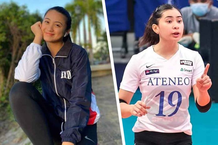 Ilonggas Elisha Juliene Apostol of the University of Santo Tomas Golden Tigresses and Roma Mae Doromal of Ateneo de Manila University Blue Eagles will be among the attractions in the two school’s exhibition game in Bacolod City on Oct. 9. PHOTOS COURTESY OF LUMIERE AND VIA EXIS SPORTS