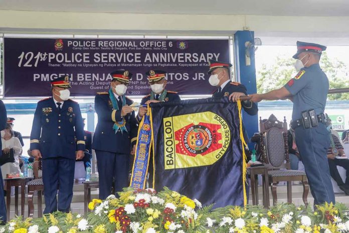 Bacolod City Police Office (BCPO) bags the Best City Police Office in Western Visayas award as well as the best city police office in the campaign against illegal drugs during the celebration of the 121st Police Service Anniversary. PRO-6