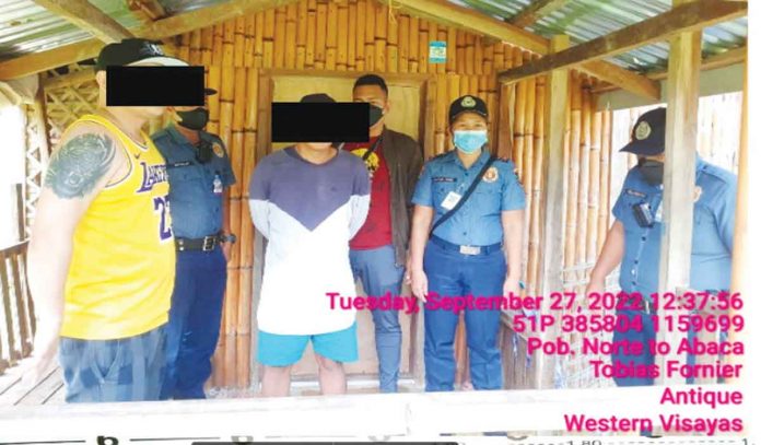 Facing rape charges, Western Visayas’ No. 1 most wanted person, Jairos Osuyos, was arrested on Tuesday afternoon, Sept. 27, in Barangay Abaca, Tobias Fornier, Antique. PRO-6 PHOTO