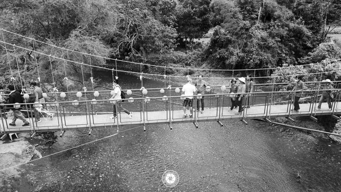 This is the newly-inaugurated hanging bridge in the remote Barangay Igcabugao, Igbaras, Iloilo. It will make the travel of the people there and nearby barangays safer and faster. PHOTO FROM MUNICIPALITY OF IGBARAS FACEBOOK