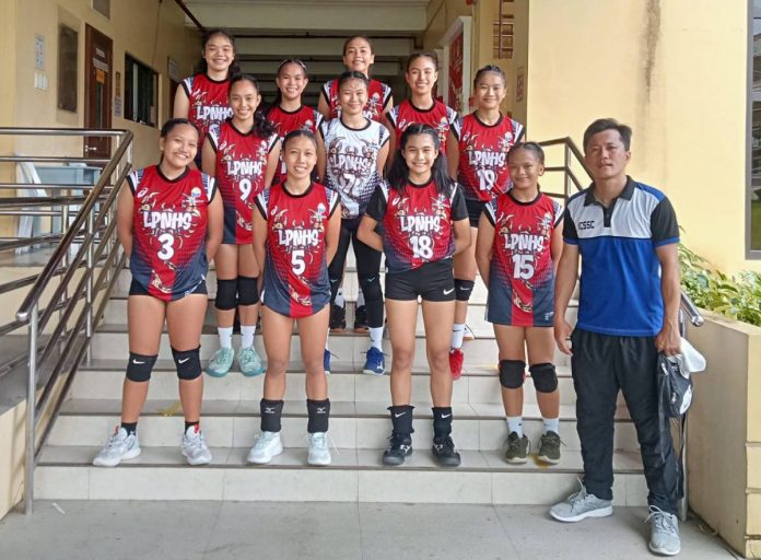 La Paz National High School is one of the two teams from Iloilo City leg that will advance to the Rebisco Volleyball League Regionals. PHOTO COURTESY OF JIGS GALLO