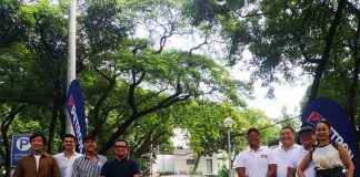 Some of the organizers of Tour De Cebu, led by chairman Michael Lhuillier (third from the left) during the announcement of the event’s return from two-year hiatus. Contributed Photo.