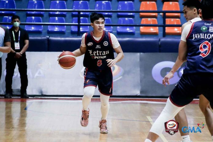 Kurt Reyson delivers two clutch free throws in Colegio de San Juan de Letran Knights’ close win over Emilio Aguinaldo College Generals. PHOTO BY NCAA/GMA