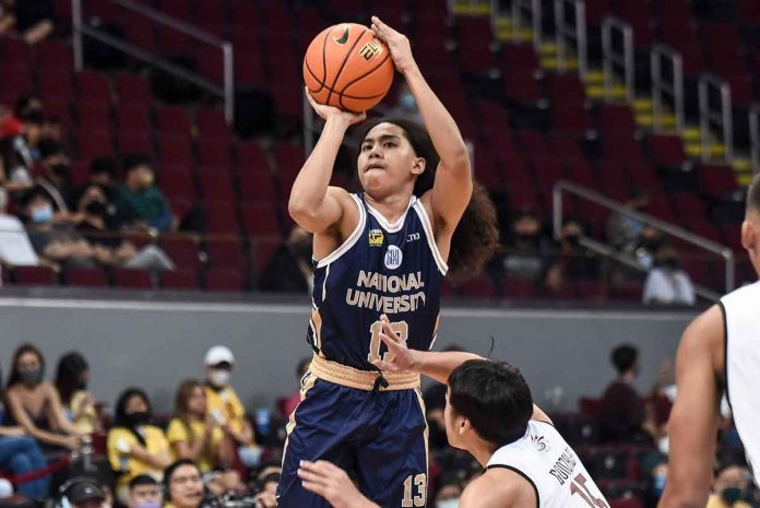 National University Bulldogs’ Steve Nash Enriquez provides insurance free throws in their escape win over the University of the Philippines Fighting Maroons. UAAP MEDIA BUREAU