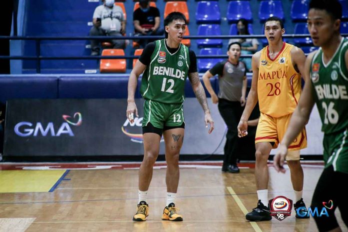 Negrense Miggy Corteza top-scored for the College of St. Benilde Blazers in their win over the Mapua University Cardinals. PHOTO COURTESY OF NCAA/GMA