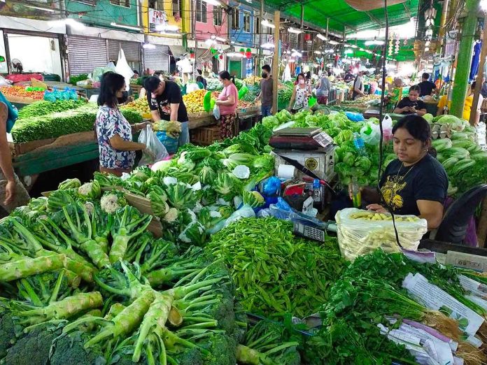 Fresh green vegetables are displayed at the Bankerohan public market in Davao City. The Department of Trade and Industry has been continuously monitoring the prices of basic commodities such as food items in markets as the Holiday season draws near. PNA