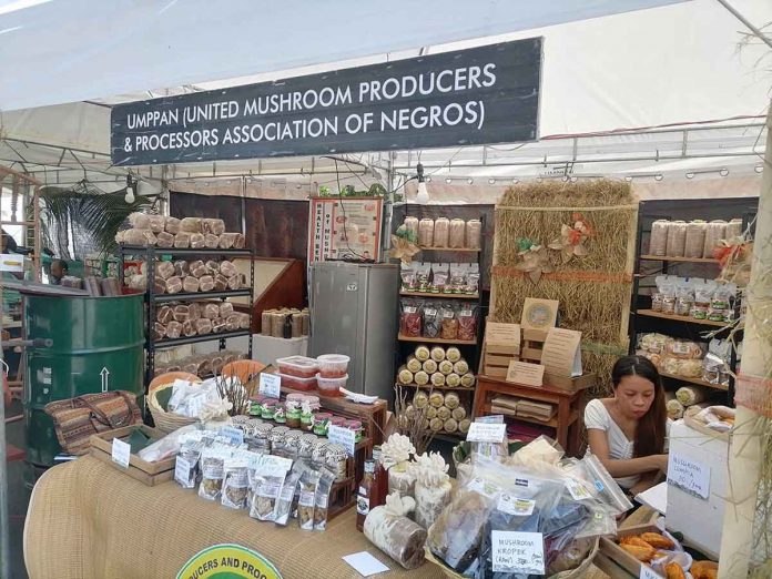 A stall at the 15th Negros Island Organic Festival showcases organic farm products of Negros Occidental. DOMINIQUE GABRIEL G. BAÑAGA PHOTO