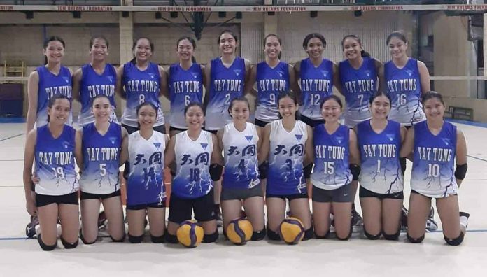 Members of Bacolod Tay Tung High School secondary girls volleyball team. PHOTO COURTESY OF ROBERTO CALAMBA JR.