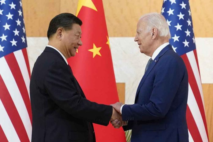 US President Joe Biden and Chinese President Xi Jinping shake hands before their meeting on the sidelines of the G20 Summit on Nov. 14, 2022 in Bali, Indonesia. AP