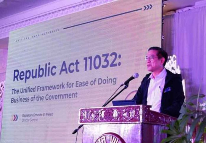 Secretary Ernesto Perez, director general of th e Anti-Red Tape Authority, was in Iloilo City on Nov. 28, 2022 to lead the Better Regulations Roadshow 2022 conducted by the agency’s Better Regulations Office. PIA PHOTO