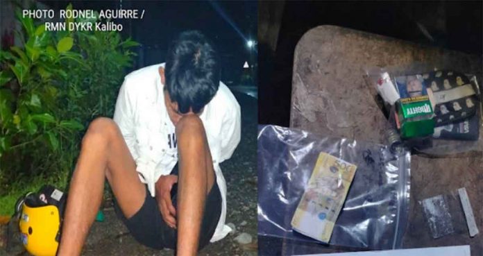 A drug suspect was arrested during a buy-bust operation at Barangay Tigayon in Kalibo, Aklan, on the evening of Dec. 25, 2022. RODNEL AGUIRRE/RMN DYKR KALIBO PHOTO