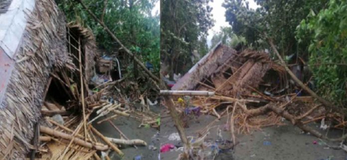 Coastal flooding due to shear line damaged houses in Kalibo, Aklan on Dec. 25, 2022. KALIBO MUNICIPAL SOCIAL WELFARE AND DEVELOPMENT OFFICE PHOTO