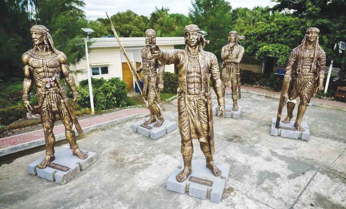 The ultra-size statues of the 10 Bornean datus will be unveiled on Dec. 19, 2022. Photo shows the initial five statues that were initially transported to the Malandog Esplanade in Hamtic, Antique. ANTIQUE PROVINCIAL TOURISM AND CULTURAL AFFAIRS OFFICE PHOTO