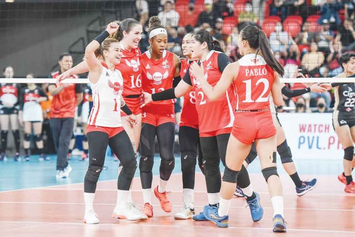 Petro Gazz Angels has successfully retained the Premier Volleyball League Reinforced Conference title after a two-game sweep of Cignal HD Spikers in the finals. PVL PHOTO