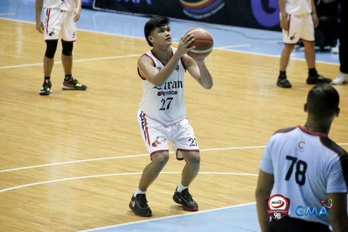 King Caralipio steps up in his final collegiate game to lead Colegio de San Juan de Letran Knights to the NCAA men’s basketball three-peat. PHOTO BY GMA SPORTS/NCAA