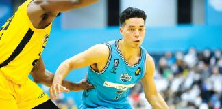 Matthew Wright had 22 markers to lead Kyoto Hannaryz past Shibuya Sunrockers in Japan B.League. Photo courtesy of Japan B.League