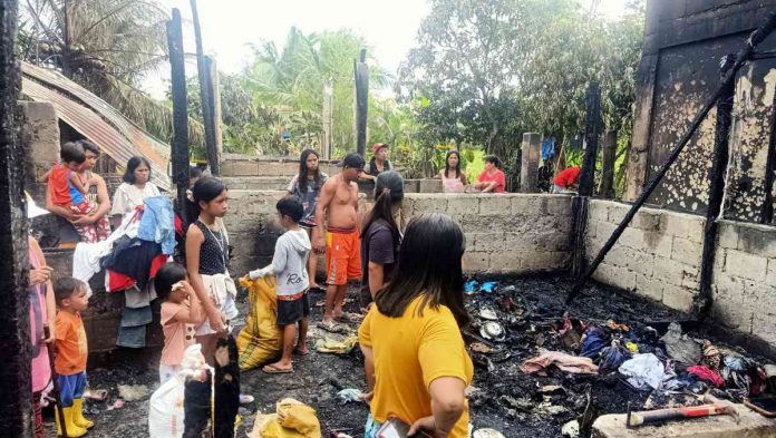 Fire hit four houses in Barangay Tabucan, Dumagas, Iloilo on Tuesday, Feb. 7. Fire authorities said the damage was around P120,000. DYSI 1323 - SUPER RADYO ILOILO PHOTO