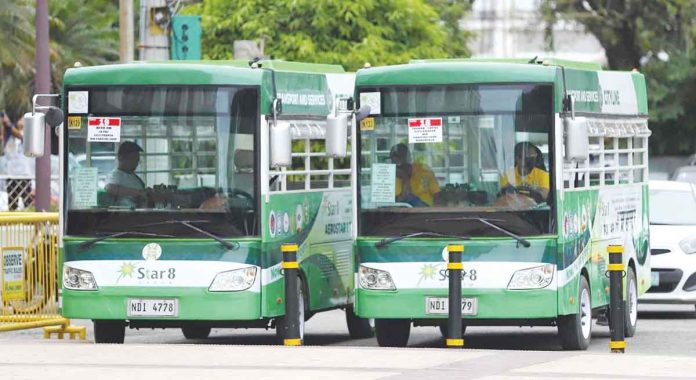 MODERNIZED E-JEEPNEYS. These modernized electric jeepneys will serve Iloilo City commuters from Barangay Tagbak, Jaro to the City Proper. Transport cooperatives are encouraged to acquire environment-friendly modernized electric vehicles. Iloilo City Mayor's Office Photo