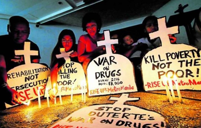 Families of slain drug war victims demand justice. PHILIPPINE DAILY INQUIRER PHOTO