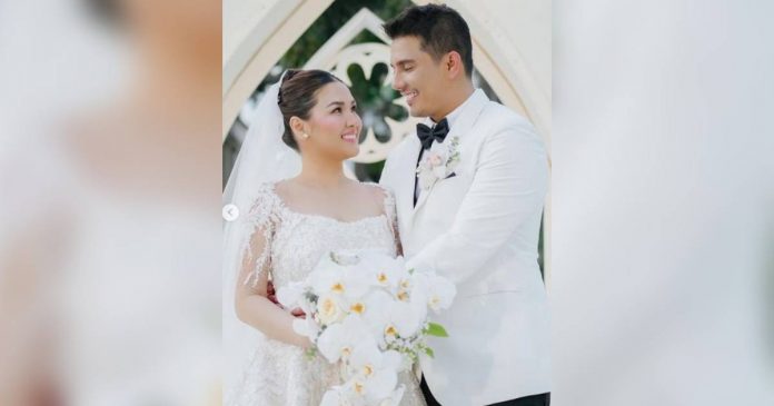 Ejay Falcon and Jana Roxas’ seven-year relationship culminated in a garden wedding at the Enderun Tent, McKinley Hill, Taguig City on Saturday, March 25.