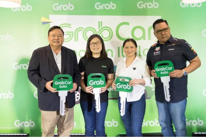 [L-R] Iloilo City Mayor Jerry Treñas, Grab Philippines Country Head Grace Vera-Cruz, Iloilo City District Representative Jam Baronda and LTFRB Region 6 Director Richard Osmeña spearhead