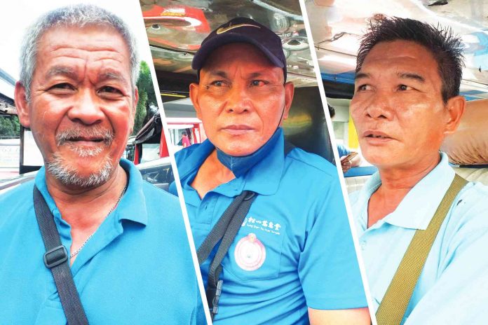 Drivers Reynaldo Acosta, Albertito Dilag and Stanley Larios are not in favor of staging a transport strike against the impending phaseout of traditional jeepneys but stress they are against the abolition.