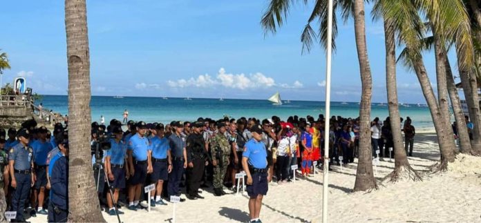 A send-off ceremony for law enforces and force multipliers in Malay, Aklan was held on Monday, April 3, for the peaceful observance of Holy Week. MALAY-BORACAY TOURISM OFFICE